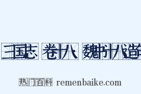 三国志·卷十八·魏书十八造句是什么意思的图片
